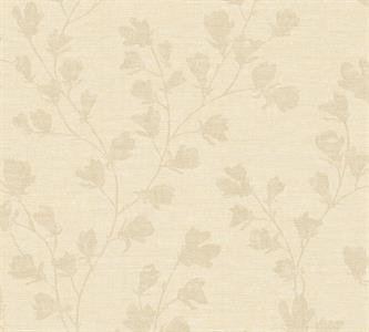 PARATO NARA PVC/TNT.    FLOWERS BEIGE.0,53X10,05MT