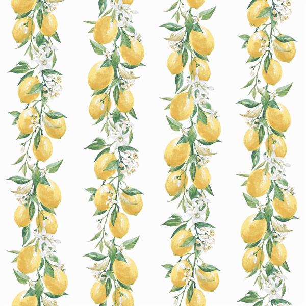 PARATO JUST KITCHEN PVC/TNT LEMON WHITE 0,53X10MT