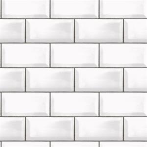 PARATO JUST KITCHEN PVC/TNT GEOM.BLACK/WHITE 0,53X10MT