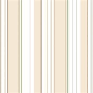 PARATO JUST KITCHEN PVC/TNT RIGHE BEIGE GREEN 0,53X10MT