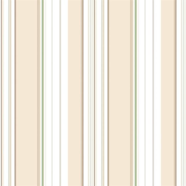 PARATO JUST KITCHEN PVC/TNT RIGHE BEIGE GREEN 0,53X10MT