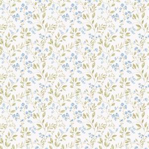 PARATO JUST KITCHEN PVC/TNT FLOWERS BLUE 0,53X10MT