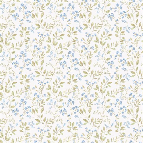PARATO JUST KITCHEN PVC/TNT FLOWERS BLUE 0,53X10MT
