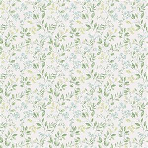 PARATO JUST KITCHEN PVC/TNT FOLIAGE/FLOW.GREEN 0,53X10MT