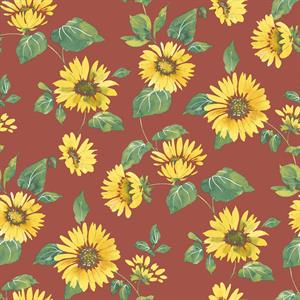 PARATO JUST KITCHEN PVC/TNT FLOWERS YELLOW/RED 0,53X10MT