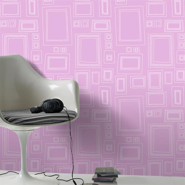 KIDS@HOME PARATO CARTA-BAMBINI-DR-CORNICI ROSA-10,05m-h.53cm