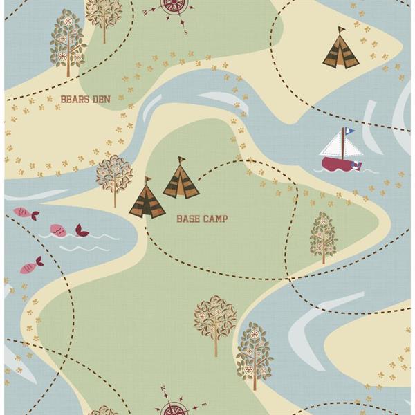 KIDS@HOME PARATO CARTA-BAMBINI-KD-PAESAGGIO BEIGE -10,05m-h.53cm