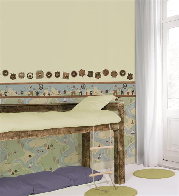 KIDS@HOME PARATO CARTA-BAMBINI-KD-PAESAGGIO BEIGE -10,05m-h.53cm