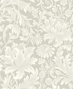 PARATO BRITISH2 IN PVC  FOLIAGE ICE GREY 0,52X10,05 MT