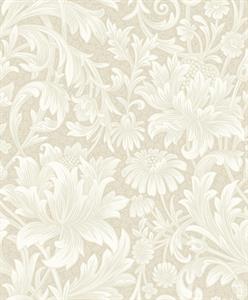 PARATO BRITISH2 IN PVC  FOLIAGE BEIGE 0,52X10,05 MT