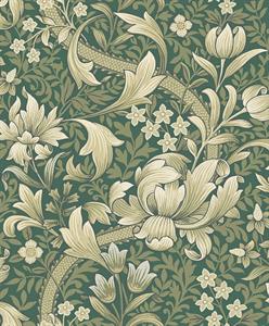 PARATO BRITISH2 IN PVC  FOLIAGE GREEN 0,52X10,05MT