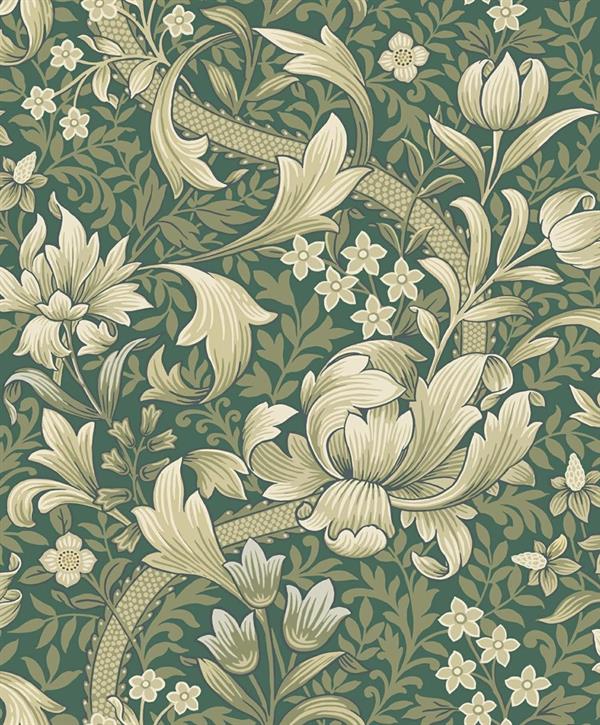 PARATO BRITISH2 IN PVC  FOLIAGE GREEN 0,52X10,05MT