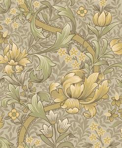 PARATO BRITISH2 IN PVC  FOLIAGE GOLD 0,52X10,05MT