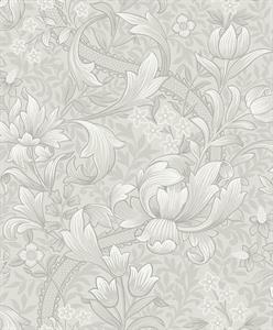 PARATO BRITISH2 IN PVC  FOLIAGE GREY 0,52X10,05MT