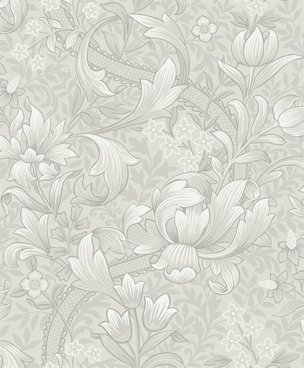 PARATO BRITISH2 IN PVC  FOLIAGE GREY 0,52X10,05MT