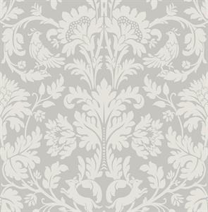 PARATO BRITISH 3 IN PVC DAMASCO BEIGE GREY 0,53X10,05MT