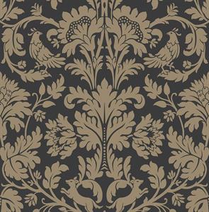 PARATO BRITISH 3 IN PVC DAMASCO BLACK G.0,53X10,05MT