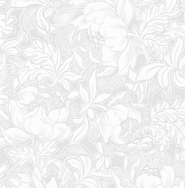 PARATO BRITISH 3 IN PVC FOLIAGE WHITE ICE 0,53X10,05MT