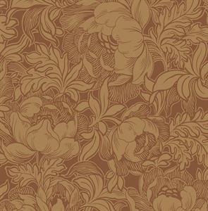 PARATO BRITISH 3 IN PVC FOLIAGE RED ORG.0,53X10,05MT