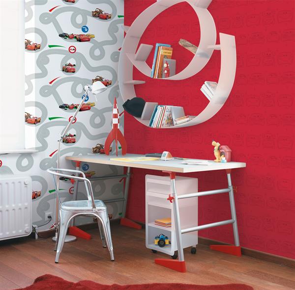 KIDS@HOME PARATO DISNEY CARTA-BAMBINI-KD-CARS RED-10,05 m h.53cm