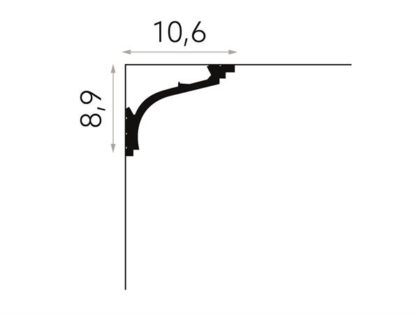 Profili alloggio led Polesistent White 200 x 8,9 x 10,6 cm CF.9