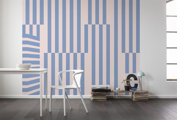 FOTOMURALE  INFINITY 2  RIGHE LIGHT BLUE MIS.300X280CM