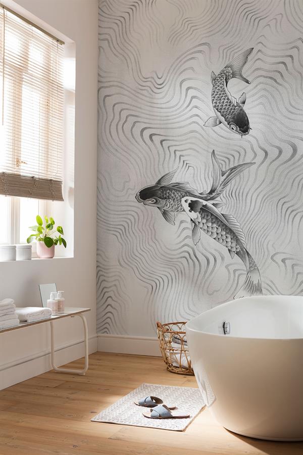 FOTOMURALE  INFINITY 2  POND FISH BLACK 200X250 CM