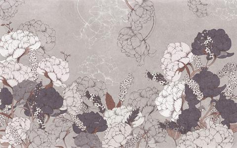 FOTOMURALE  INFINITY 2  FLOREAL GREY MIS.400X250CM