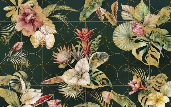 FOTOMURALE  INFINITY 2  FLOREAL GREEN MIS.400X250CM