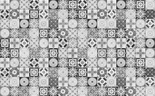 FOTOMURALE  INFINITY 2  TILES GREY-WHITE MIS.400X250CM