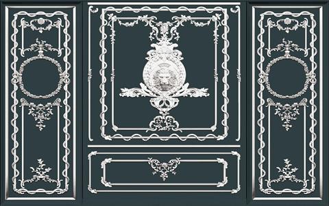FOTOMURALE  INFINITY 2  DESIGN BOISERIE MIS.400X250CM