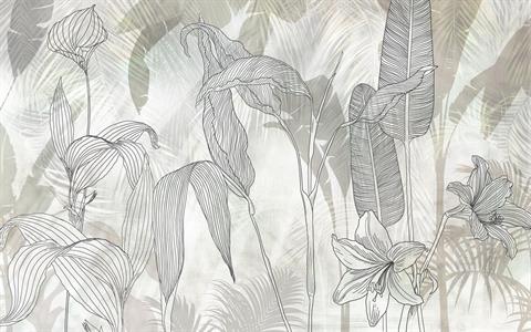 FOTOMURALE PURE 2 IN TNTFOLIAGE GREEN .400X250 CM(4 Teli)