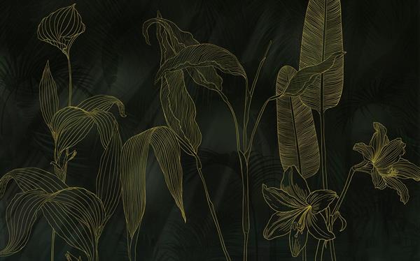 FOTOMURALE  INFINITY 2  PALMS GREEN DARK MIS.400X250CM
