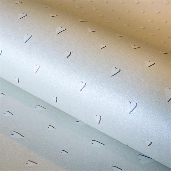 PARATO GREAT KIDS TNT   HEARTS GREY MIS.0,53X10,05MT