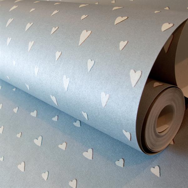 PARATO GREAT KIDS TNT   HEARTS LIGHT BLUE 0,53X10,05MT