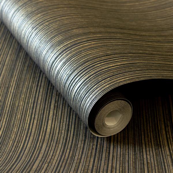 PARATO DIVINO IN TNT    RIGHE GOLD BROWN 0,53X10,05MT