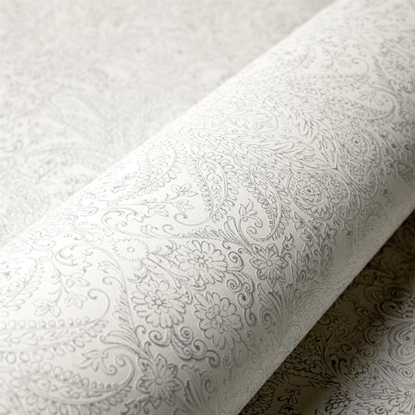 PARATO PRECIOUS IN TNT  DAMASCO WHITE MIS.0,53X10,05MT