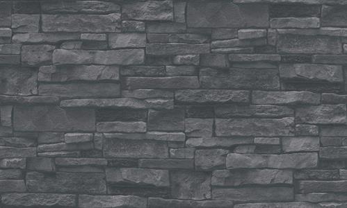 PARATO TERRA DI CASA    PVC/TNT STONES BLACK 0,53X10,05MT