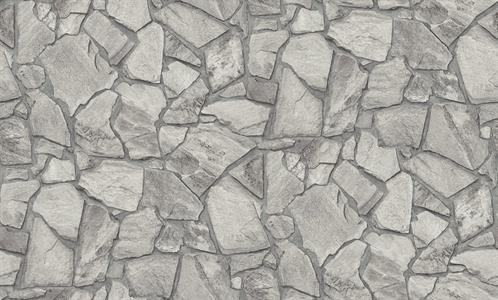 PARATO TERRA DI CASA    PVC/TNT STONES GREY 0,53X10,05MT