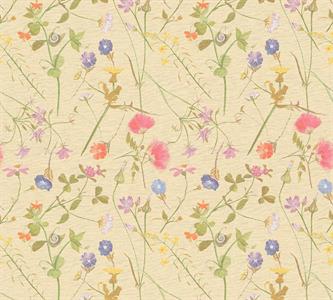 PARATO COUNTRY CHARME   PVC/TNT FLOWERS STRAW 0,53X10,05MT