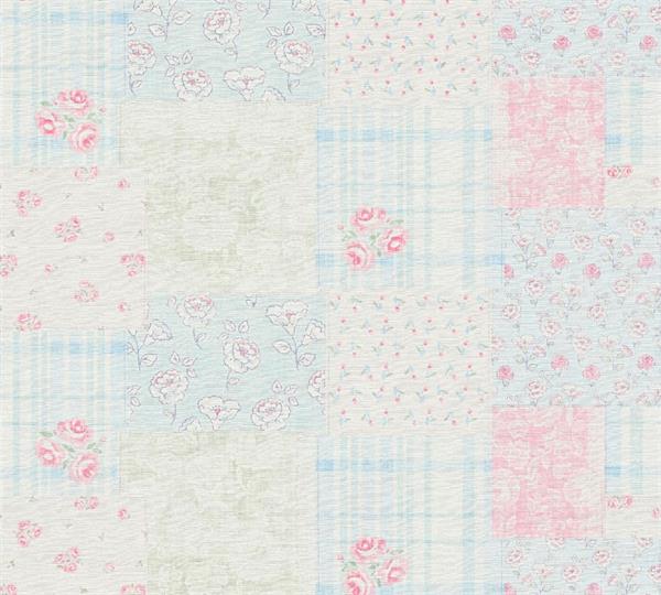 PARATO COUNTRY CHARME   PVC/TNT TILES BLUE-P. 0,53X10,05MT