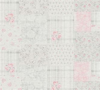 PARATO COUNTRY CHARME   PVC/TNT TILES GREY 0,53X10,05MT