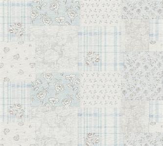 PARATO COUNTRY CHARME   PVC/TNT TILES BLUE 0,53X10,05MT
