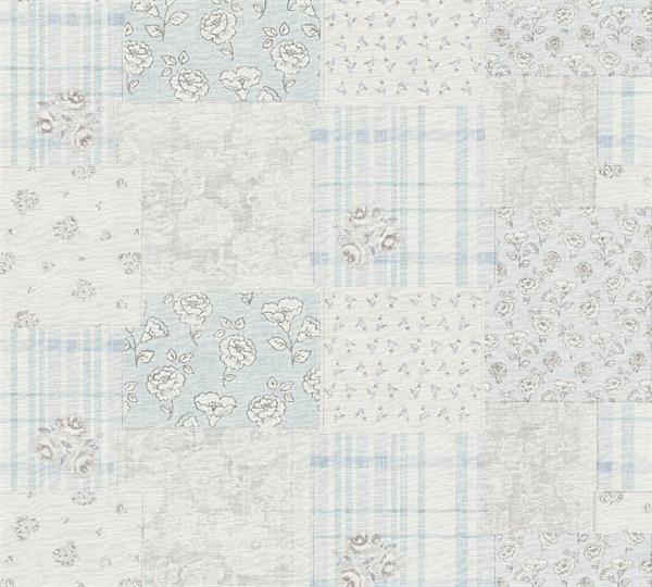 PARATO COUNTRY CHARME   PVC/TNT TILES BLUE 0,53X10,05MT