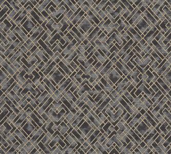 PARATO CITY SHAPES PVC/ TNT GEOM.GOLD BLACK.0,53X10,05MT