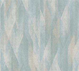 PARATO FUSION PVC/TNT   GEOM.BEIGE-L.BLUE.0,53X10,05MT