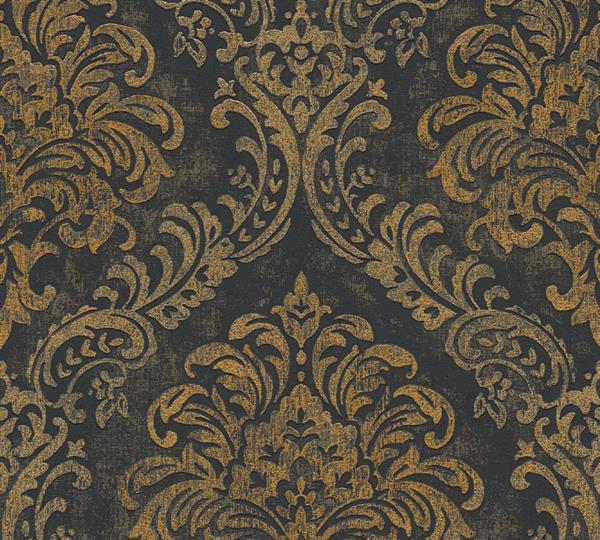 PARATO FUSION PVC/TNT   DAMASCO G.BLACK 0,53X10,05MT