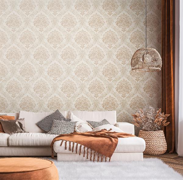 PARATO FUSION PVC/TNT   DAMASCO G.BEIGE 0,53X10,05MT