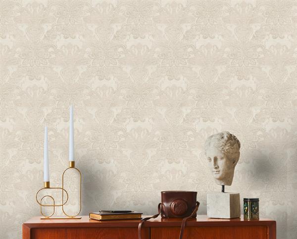 PARATO FUSION PVC/TNT   DAMASCO BEIGE MIS.0,53X10,05MT