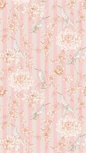 PARATO COUNTY VINILICO/ TNT BIRDS PINK 1,59XH.2,80MT(3 TELI)